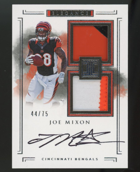 2017 Panini Impeccable Joe Mixon RC Elegance Patch Auto RPA /75 #114
