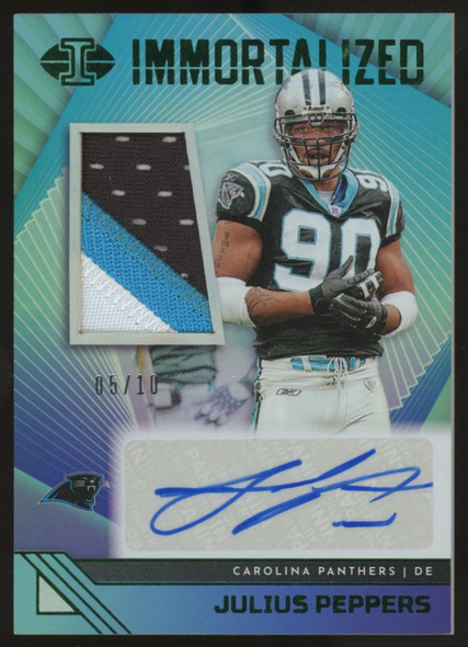 2023 Illusions Julius Peppers Immortalized Patch Auto Emerald /10 #IJA-JP