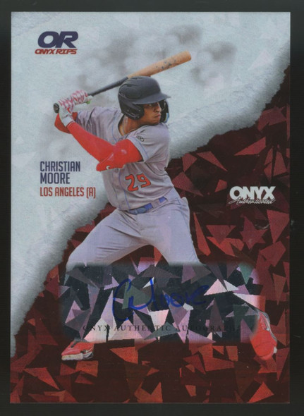 2024 Onyx Christian Moore Red Cracked Ice Auto /465 #RACHMO "A"