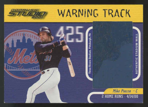2001 Donruss Studio Mike Piazza Warning Track Stadium Wall Relic #WT-6