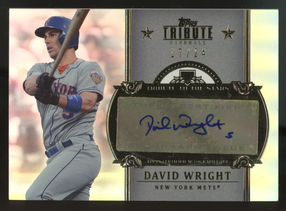 2013 Topps Tribute David Wright Tribute To The Stars Auto /24 #TSA-DWR