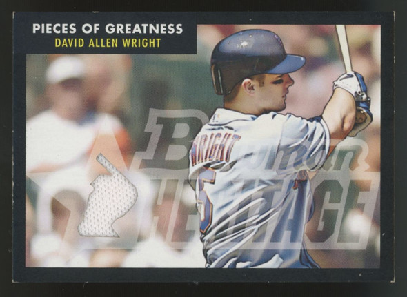 2007 Bowman Heritage David Wright Black Pieces Of Greatness Patch /52 #PG-DWR