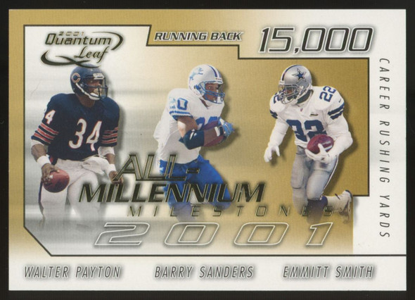 2001 Quantum Leaf Payton/Sanders/Smith All-Millennium Milestones /1000 #AMILE-3
