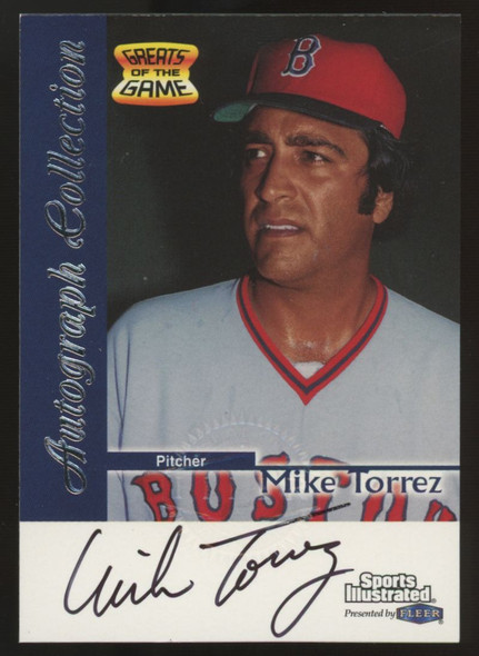1999 Fleer Sports Illustrated Mike Torrez Autograph Collection Auto