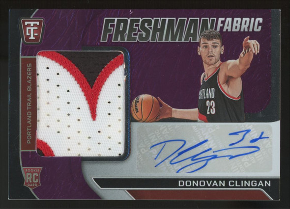 2024-25 Totally Certified Donovan Clingan RC Freshman Fabric Patch Auto RPA /49