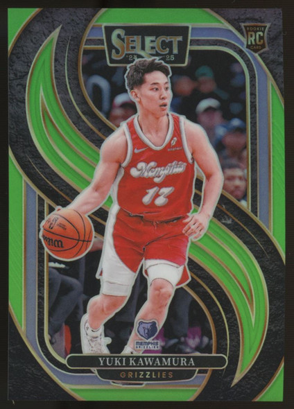 2024/25 Select Basketball Yuki Kawamura RC Premier Level Neon Green /75 #168