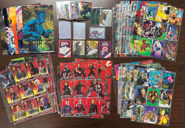 Marvel Universe Collector Card Complete Sets, Spider-Man, Wolverine, Holo, Foil Marvel Universe Collector Card Complete Sets, Spider-Man, Wolverine, Holo, Foil
