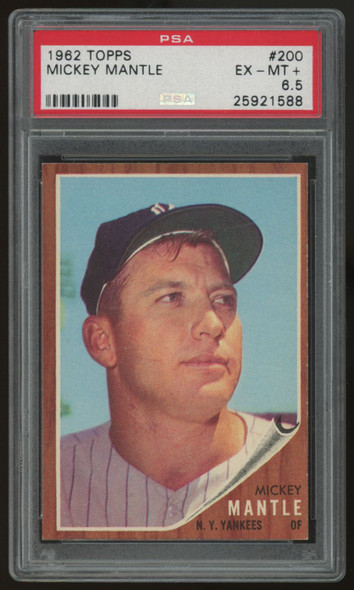 1962 Topps Mickey Mantle #200 PSA 6.5