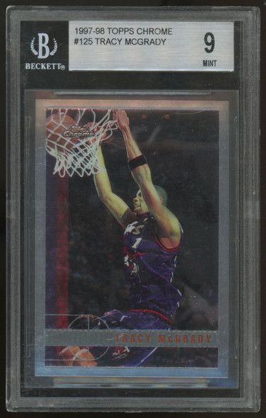 1997/98 Topps Chrome Tracy McGrady RC #125 BGS 9