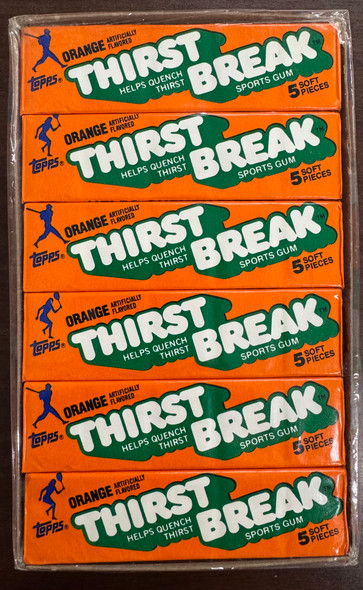 1981 Topps Thirst Break Orange Gum Box of 24 Packs Factory Sealed