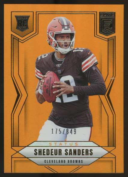 2025 Donruss Elite Shedeur Sanders RC Orange /849 #112
