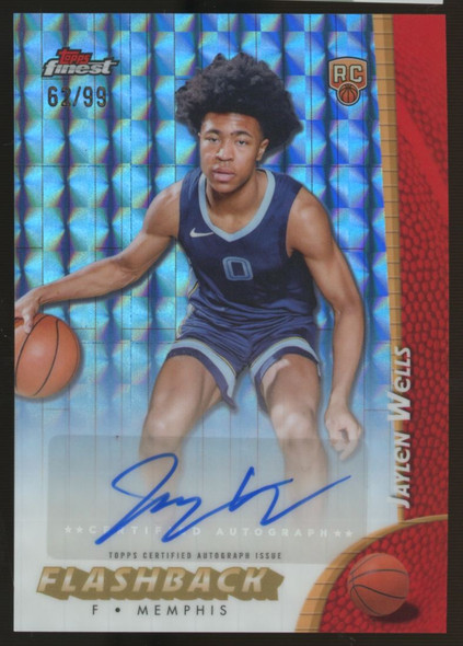 2024/25 Topps Finest Jaylen Wells RC Flashback Auto Blue Geometric /99 #FBA-JW