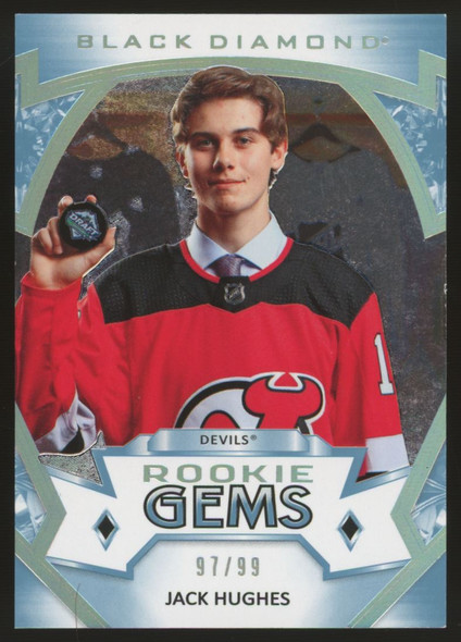 2019/20 Black Diamond Jack Hughes RC Rookie Gems /99 #TG-JH