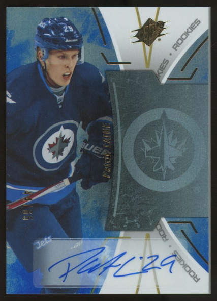 2016/17 UD SPx Patrik Laine RC Auto Blue /65 #R-PL