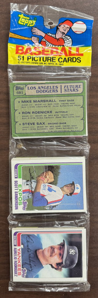 1982 Topps Baseball Rack Pack Factory Sealed Card Upside Down On Top