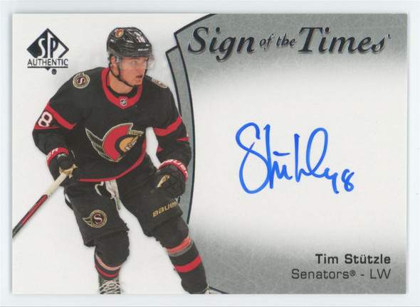 2021-22 SP Authentic Tim Stutzle Sign Of The Times Auto #SOTT-TS