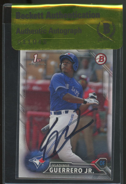 2016 Bowman Vladimir Guerrero Jr. 1st #BP55 Signed Autographed BAS