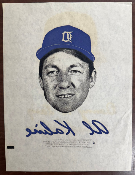 1968 Detroit Tigers Al Kaline Iron-On Transfer