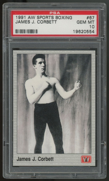 1991 AW Sports Boxing James J. Corbett #67 PSA 10 1991 AW Sports Boxing James J. Corbett #67 PSA 10