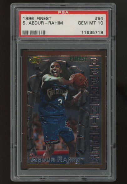1996/97 Topps Finest Shareef Abdur-Rahim RC Apprentices #54 PSA 10
