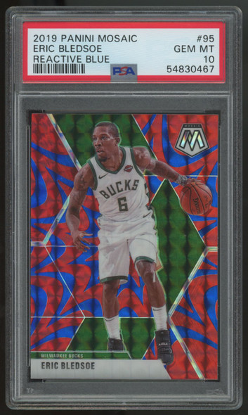 2019/20 Mosaic Eric Bledsoe Reactive Blue #95 PSA 10