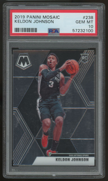 2019/20 Mosaic Keldon Johnson RC #238 PSA 10