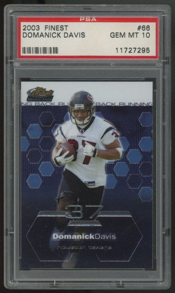 2003 Topps Finest Domanick Davis RC #66 PSA 10 2003 Topps Finest Domanick Davis RC #66 PSA 10