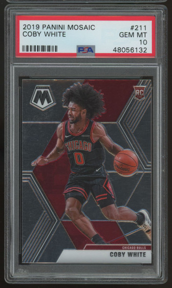 2019/20 Mosaic Coby White RC #211 PSA 10