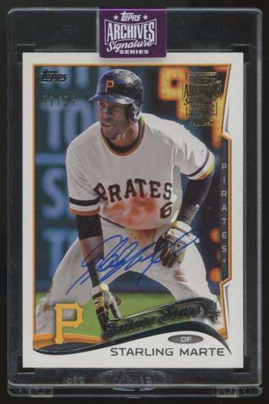 2025 Topps Archives Signature Series Starling Marte Auto /54 #91