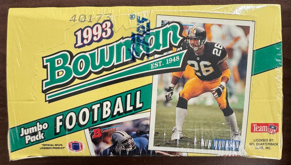 1993 Bowman Football Factory Sealed Jumbo Pack Box
