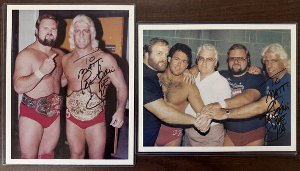 Ric Flair Signed Autograph 8x10 Photo Lot Personalized WWE Inscription