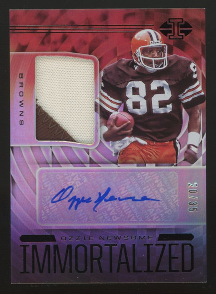 2020 Panini Illusions Ozzie Newsome Black Immortalized Patch Auto /35 #IJ-OZH