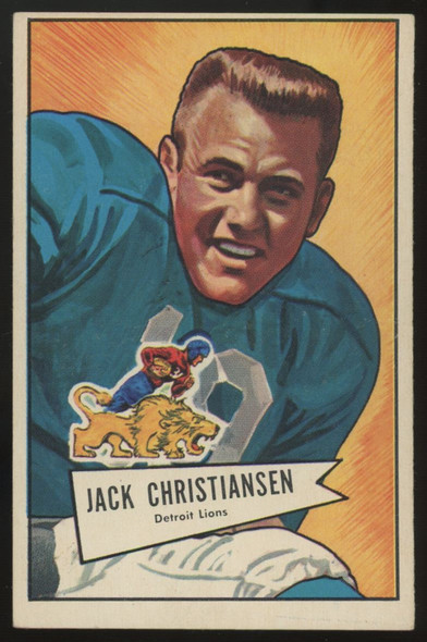 1952 Bowman Large Jack Christiansen RC #129 VG/EX