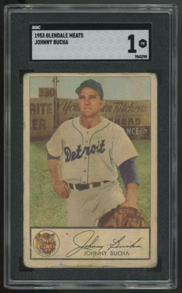 1953 Glendale Meats Johnny Bucha SGC 1 1953 Glendale Meats Johnny Bucha SGC 1
