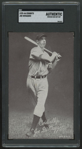 1939-46 Exhibits Salutations Joe DiMaggio SGC Authentic *667