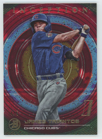 2022 Bowman Inception James Triantos Initiation Red Foil /5 #23
