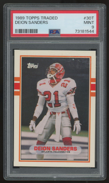 1989 Topps Traded Deion Sanders RC #30T PSA 9 *544