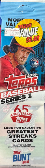 2016 Topps Baseball Series 1 Rack Pack