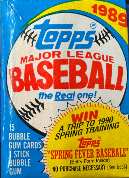 1989 Topps Baseball Wax Pack