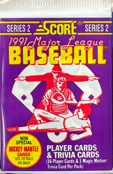 1991 Score Baseball Series 2 Pack