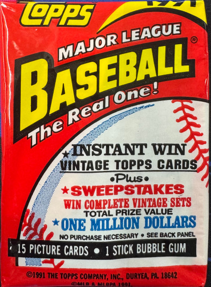 1991 Topps Baseball Wax Pack