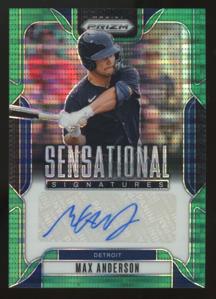 2025 Panini Prizm Max Anderson Green Pulsar Prizm Sensational Auto /25 #SS-MA