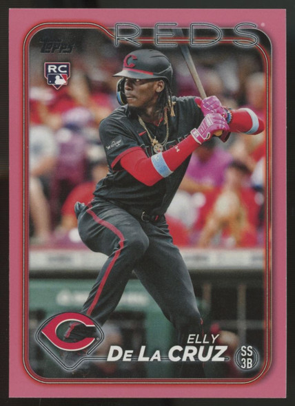 2024 Topps Series One Elly De La Cruz RC Mother's Day Hot Pink /50 #141 *Read*