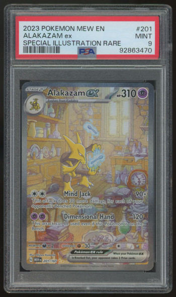 2023 Pokemon Alakazam ex 151 Illustration Rare #201 PSA 9