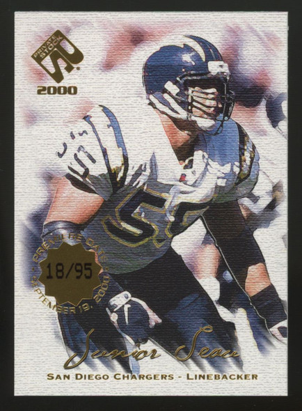 2000 Pacific Private Stock Junior Seau Premiere Date /95 #83
