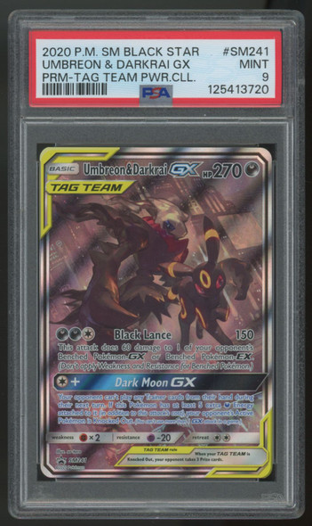 2020 Pokemon Umbreon & Darkrai GX Tag Team Promo #SM241 PSA 9 (B)
