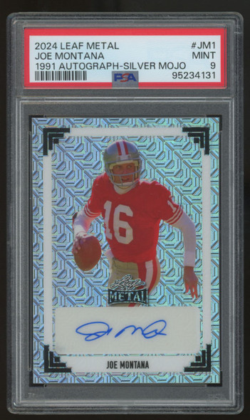 その他 Joe Montana Auto psa9 2022 Leaf Metal Draft Joe Montana Armed & Dangerous Silver