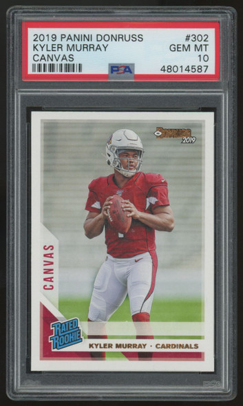 2019 Panini Donruss Kyler Murray Rated Rookie Canvas #302 PSA 10