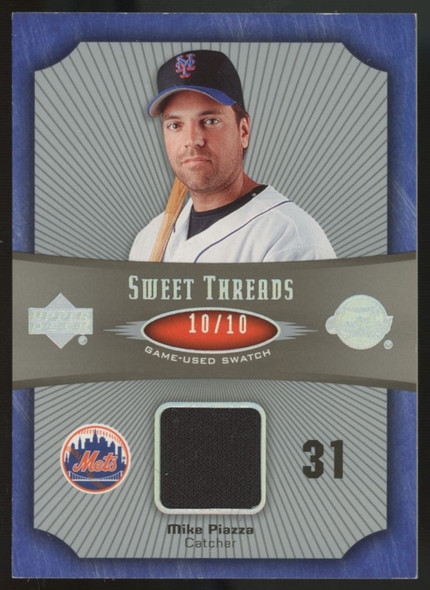 2005 Upper Deck Sweet Spot Mike Piazza Sweet Threads Platinum Patch /10 #ST-PI