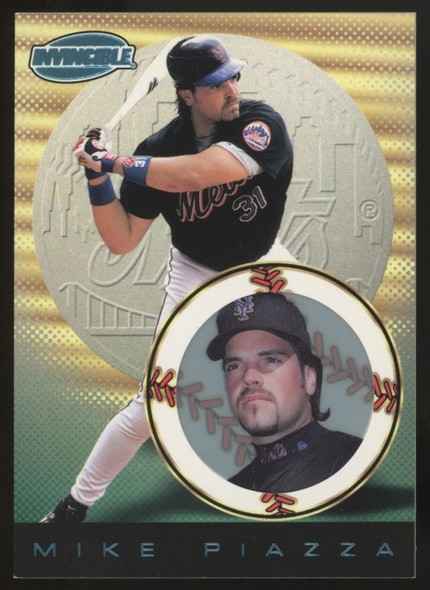 1999 Pacific Invincible Mike Piazza Platinum Blue /67 #97